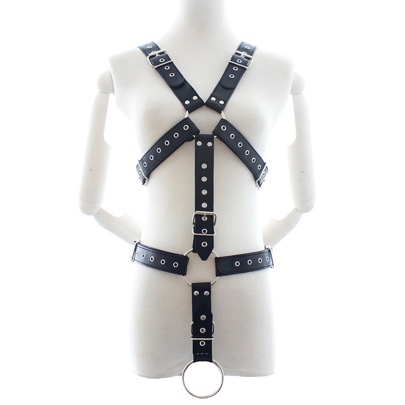 (image for) Leather Full Body Harness with Cock Ring