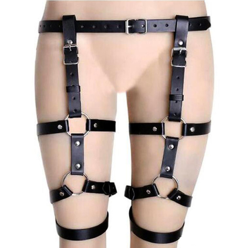 (image for) Leather Leg Harness Garter Belt