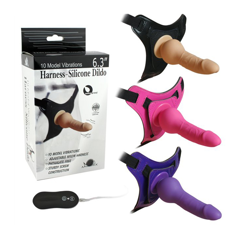 (image for) Harness Silicone Dildo With 10 Model Vibrations